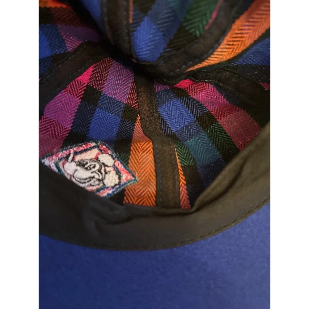 Vintage Mickey & Co. Plaid Wool Toddler‎ Cap With Blue Brim